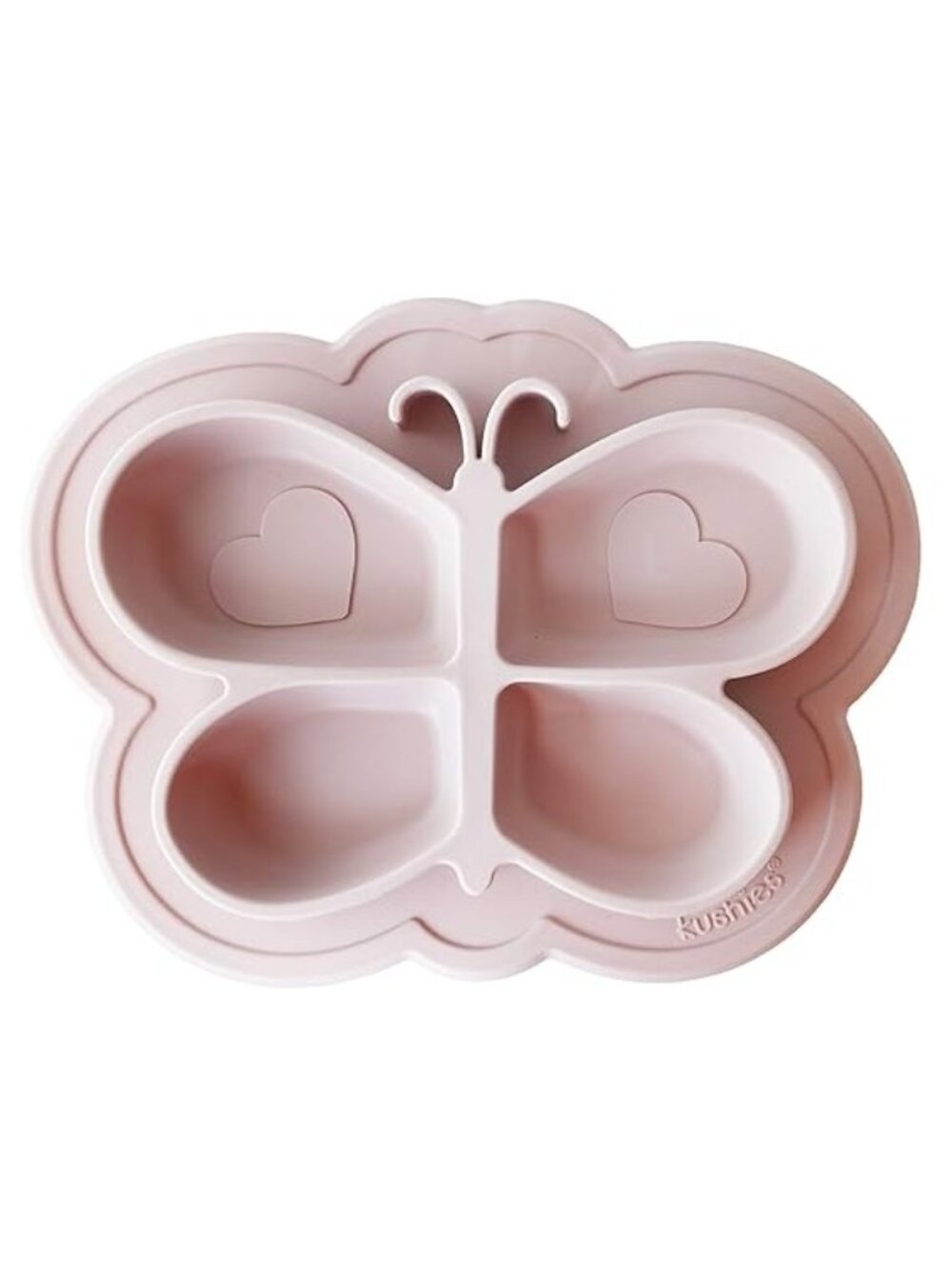 Kushies SILIPLATE Unbreakable, Fun Silicone Divided Plate w/ Suction for Baby &
